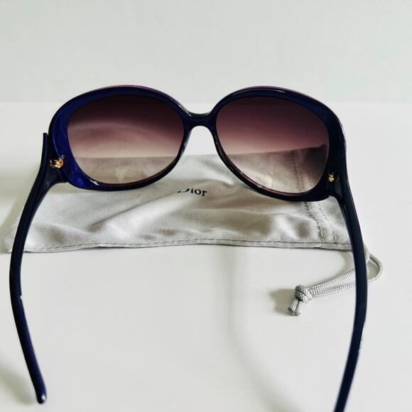 Dior Cocotte Oversized Purple Mirror Gradient Lense Sunglasses Italy Large Wrap - Picture 4 of 7